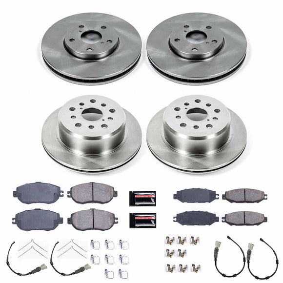 PowerStop OE Stock Replacement Low-Dust Ceramic Brake Pad and Rotor Kit