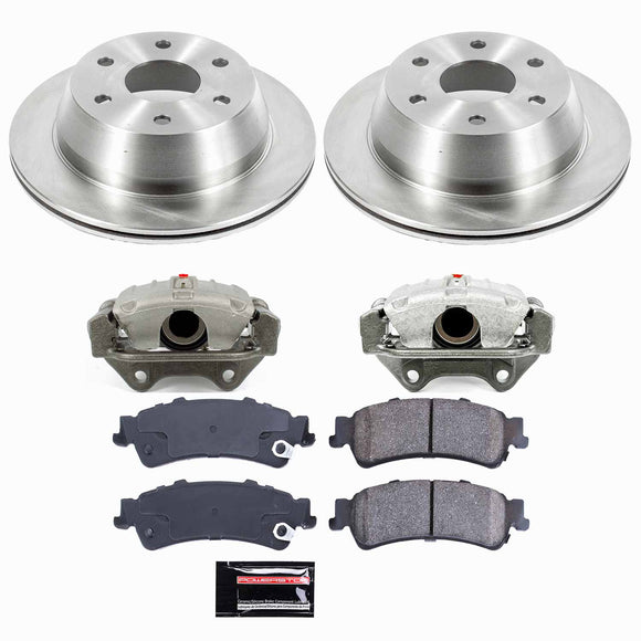 PowerStop OE Stock Replacement Low-Dust Ceramic Brake Pad, Rotor and Caliper Kit