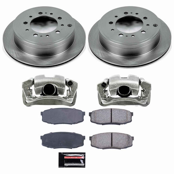 PowerStop OE Stock Replacement Low-Dust Ceramic Brake Pad, Rotor and Caliper Kit