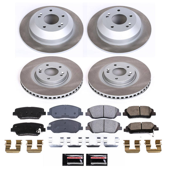 PowerStop Semi-Coated Rotor and Low-Dust Ceramic Brake Pad Kit