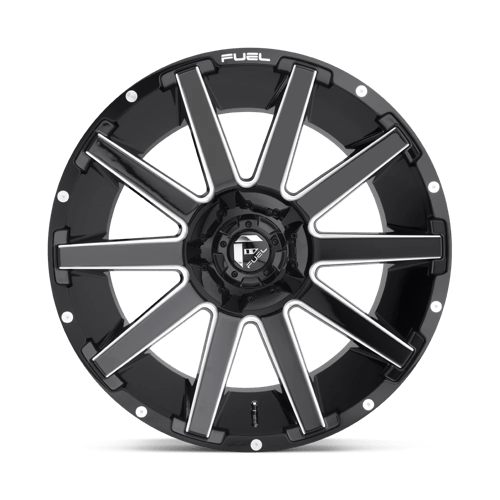 22x12 Fuel Off-Road D615 Contra Gloss Black Milled 6x135 ET-43 CB106.1 Wheel Rim