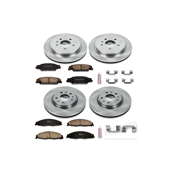 PowerStop OE Stock Replacement Low-Dust Ceramic Brake Pad and Rotor Kit