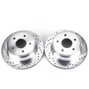 PowerStop Evolution Drilled Slotted Rotors Pair Rear For Chevrolet Blazer