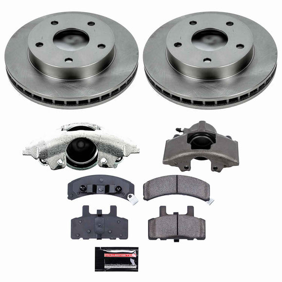PowerStop OE Stock Replacement Low-Dust Ceramic Brake Pad, Rotor and Caliper Kit
