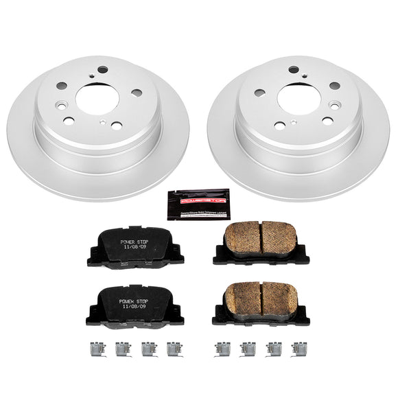 PowerStop Genuine Geomet Coated Rotor and Low-Dust Ceramic Brake Pad Kit