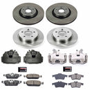 PowerStop OE Stock Replacement Low-Dust Ceramic Brake Pad, Rotor and Caliper Kit