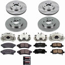 PowerStop OE Stock Replacement Low-Dust Ceramic Brake Pad, Rotor and Caliper Kit
