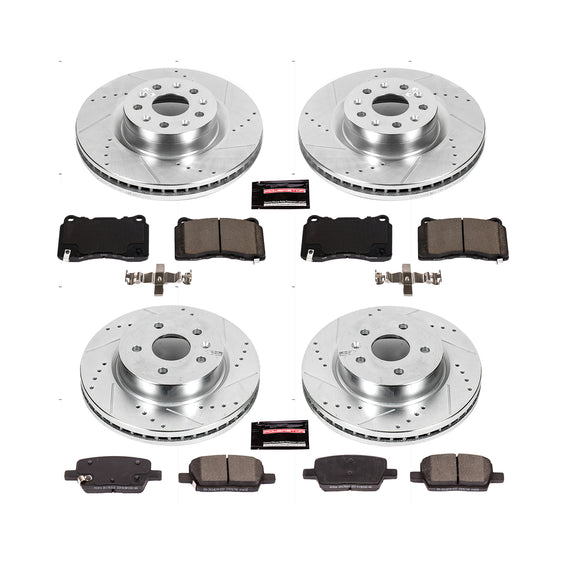 PowerStop Z23 Daily Driver Carbon-Fiber Ceramic Brake Pad and Drilled & Slotted