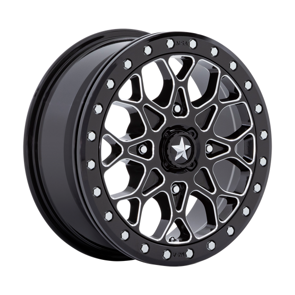 15X6 Msa Offroad Wheels M48 Portal Beadlock Black 4X110 ET38 Wheel Rim