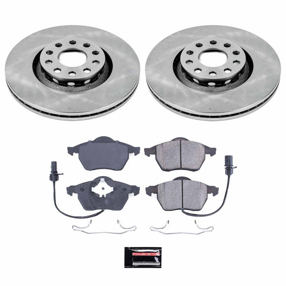 PowerStop OE Stock Replacement Low-Dust Ceramic Brake Pad and Rotor Kit