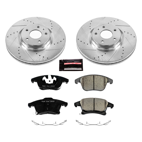 PowerStop Z23 Daily Driver Carbon-Fiber Ceramic Brake Pad and Drilled & Slotted