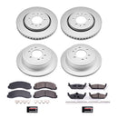 PowerStop Genuine Geomet Coated Rotor and Low-Dust Ceramic Brake Pad Kit