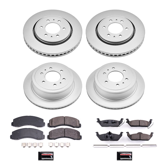 PowerStop Genuine Geomet Coated Rotor and Low-Dust Ceramic Brake Pad Kit