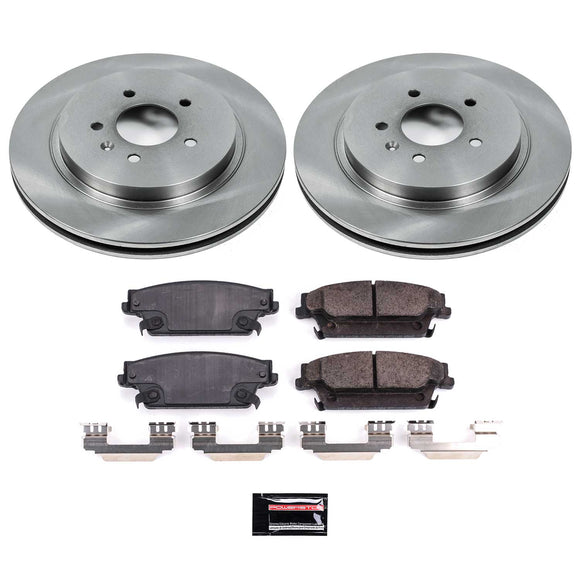 PowerStop OE Stock Replacement Low-Dust Ceramic Brake Pad and Rotor Kit