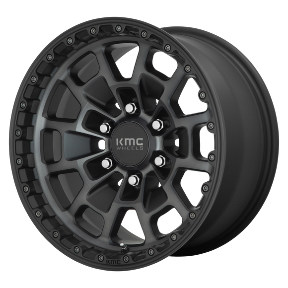17X8.5 KMC KM718 SUMMIT Satin Black With Gray Tint 6X139.7 ET0 wheel/rim