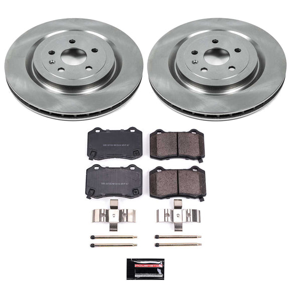 PowerStop OE Stock Replacement Low-Dust Ceramic Brake Pad and Rotor Kit