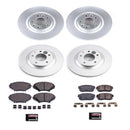 PowerStop Genuine Geomet Coated Rotor and Low-Dust Ceramic Brake Pad Kit