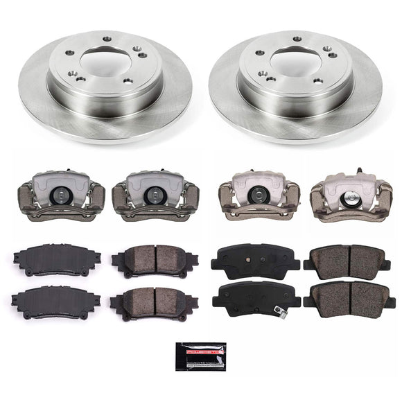 PowerStop OE Stock Replacement Low-Dust Ceramic Brake Pad, Rotor and Caliper Kit