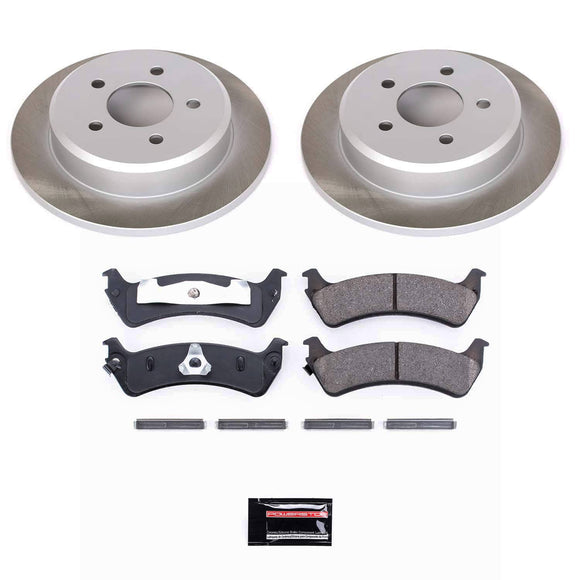 PowerStop Semi-Coated Rotor and Low-Dust Ceramic Brake Pad Kit