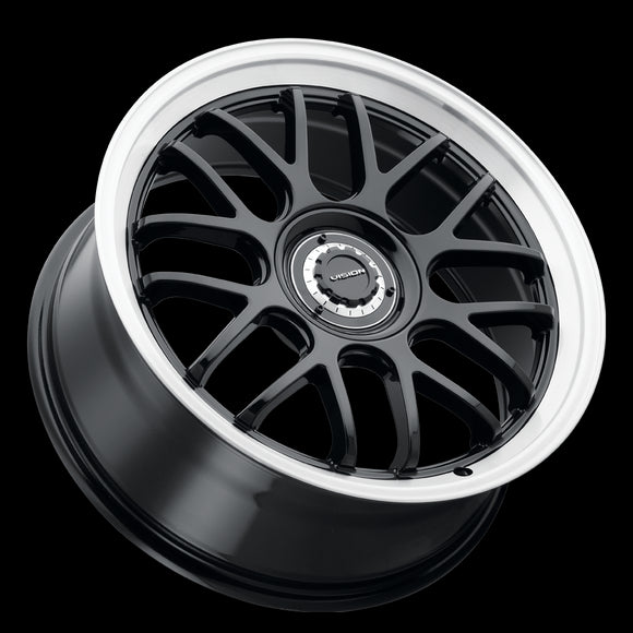 17x8 Vision 478 Alpine Black Brushed 5x108 5x114.3 5x4.25 5x4.5 ET38 Wheel