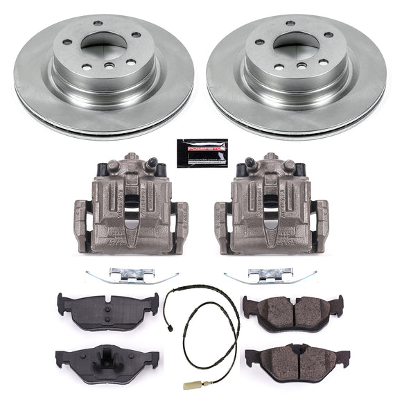 PowerStop OE Stock Replacement Low-Dust Ceramic Brake Pad, Rotor and Caliper Kit