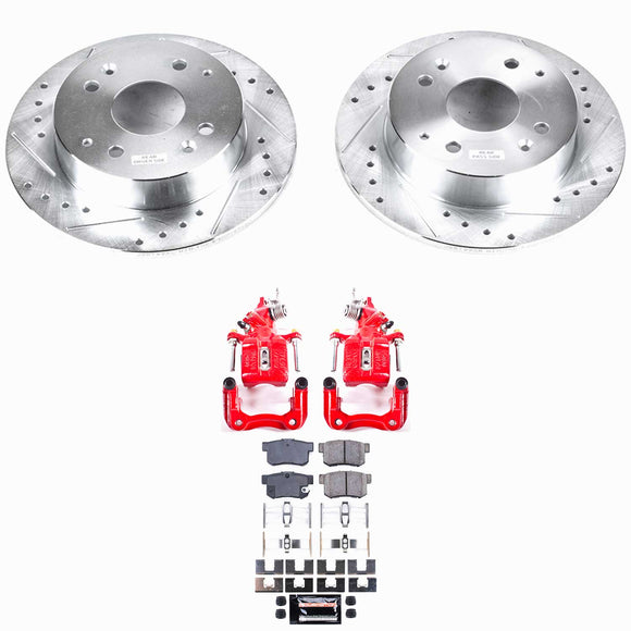 PowerStop Z23 Daily Driver Carbon-Fiber Ceramic Pads Drilled & Slotted Rotor & C