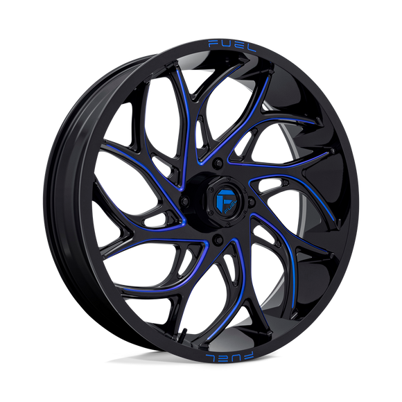 24X7 Fuel UTV D778 Runner UTV G-BLK-MILL-BLU 4X137 ET13 wheel/rim