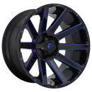 20x10 Fuel Off-Road D644 Contra Gloss Black Blue Tinted Clear 6x135 ET-19 Wheel