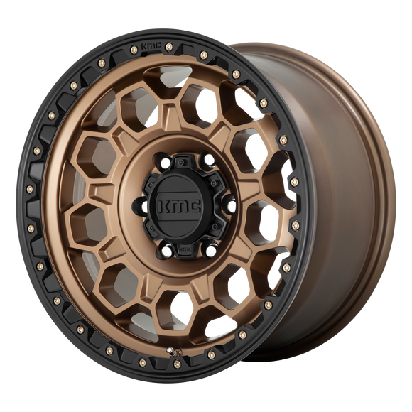 17X8 KMC KM545 TREK Matte Bronze With Black Lip 5X114.3 ET35 wheel/rim