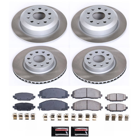 PowerStop Semi-Coated Rotor and Low-Dust Ceramic Brake Pad Kit