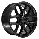 22" Replica CV62 fits Chevrolet Silverado 22 in. x 9 in. Gloss Black