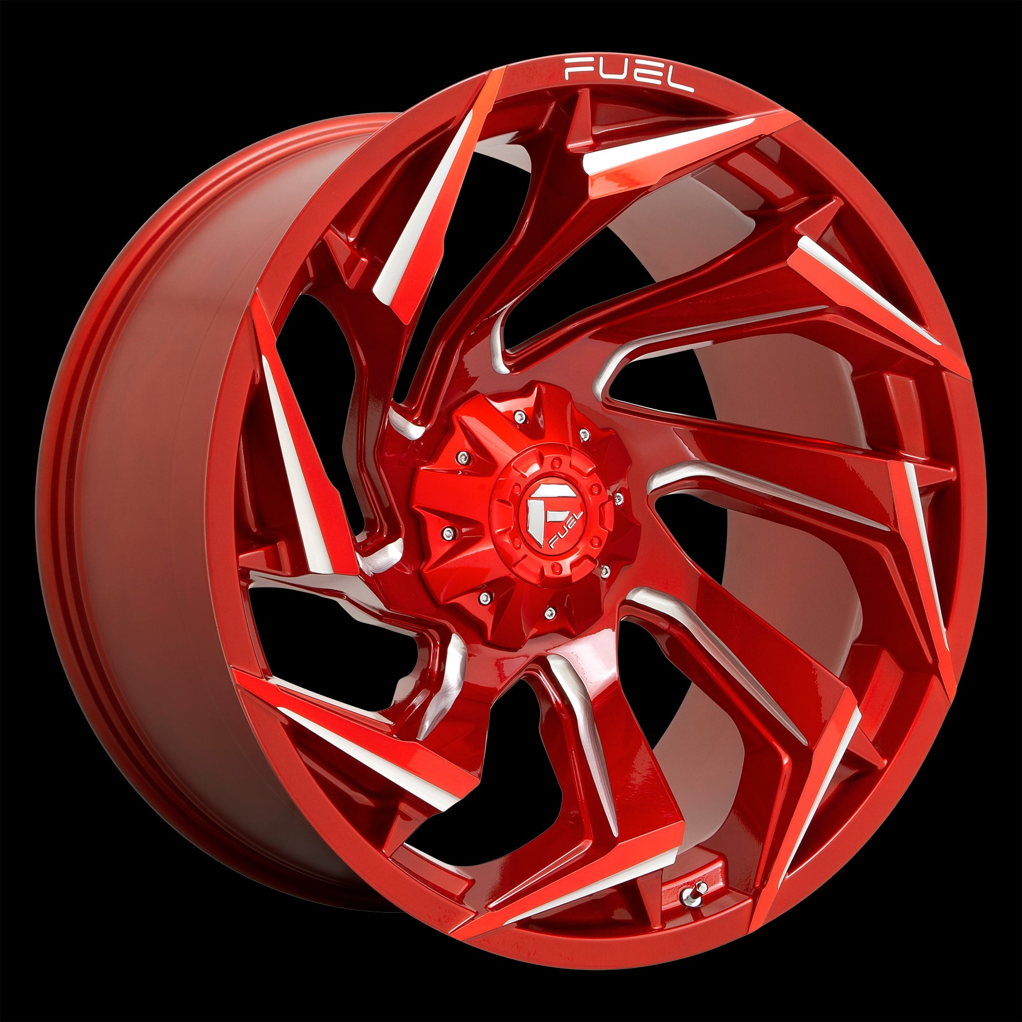 22X10 Fuel D754 REACTION Candy Red Milled 8X170 ET-18 wheel/rim - 0