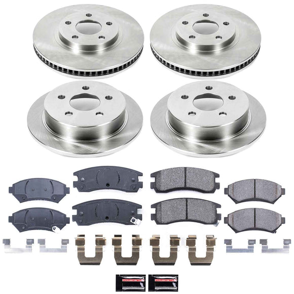 PowerStop OE Stock Replacement Low-Dust Ceramic Brake Pad and Rotor Kit
