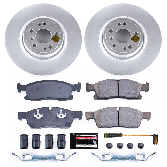 PowerStop Genuine Geomet Coated Rotor and Carbon-Fiber Ceramic Brake Pad Kit