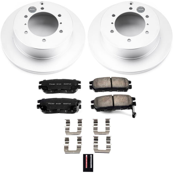 PowerStop Genuine Geomet Coated Rotor and Low-Dust Ceramic Brake Pad Kit