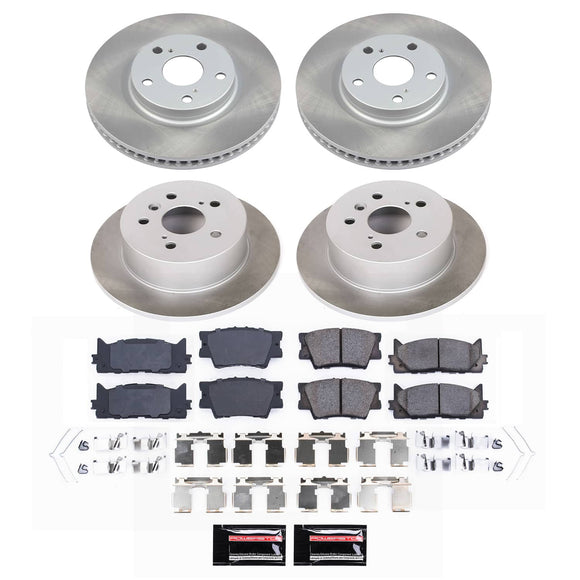 PowerStop Semi-Coated Rotor and Low-Dust Ceramic Brake Pad Kit