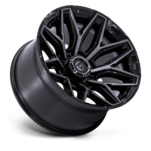 22x10 Fuel Off-Road Flux Gloss Black Brushed Face Gray Tint 8x170 ET-18 Wheel