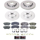 PowerStop Genuine Geomet Coated Rotor and Low-Dust Ceramic Brake Pad Kit