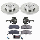 PowerStop OE Stock Replacement Low-Dust Ceramic Brake Pad, Rotor and Caliper Kit