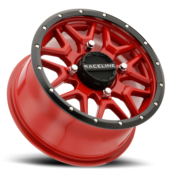 14x7 Raceline A94R Red and Black Lip 4x110 ET10 Wheel Rim