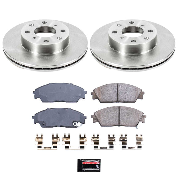 PowerStop OE Stock Replacement Low-Dust Ceramic Brake Pad and Rotor Kit