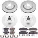 PowerStop Genuine Geomet Coated Rotor and Low-Dust Ceramic Brake Pad Kit