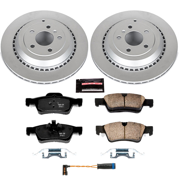 PowerStop Genuine Geomet Coated Rotor and Carbon-Fiber Ceramic Brake Pad Kit