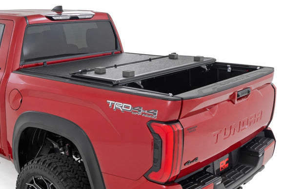 Rough Country Hard Low Profile Bed Cover 5'7" Bed Cargo For Toyota Tundra 22-24