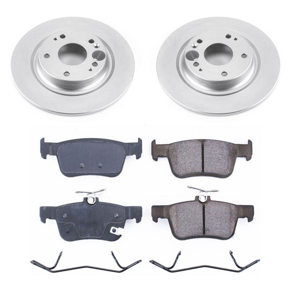 PowerStop Genuine Geomet Coated Rotor and Low-Dust Ceramic Brake Pad Kit