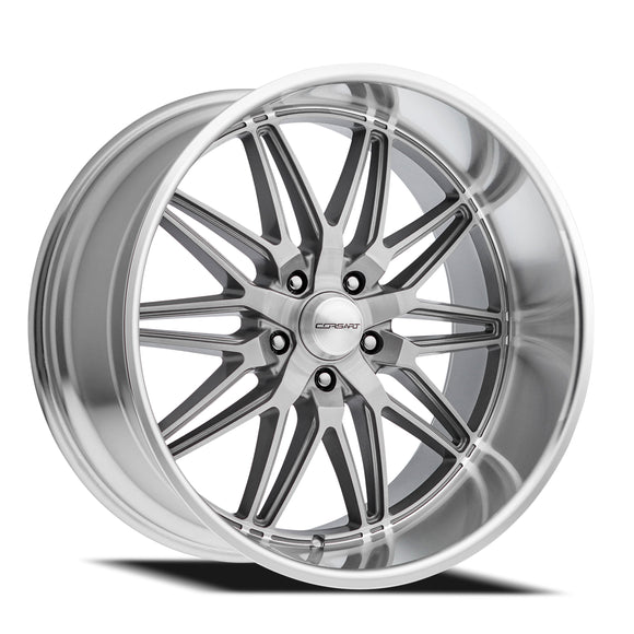 20x10 Corsart Alcatraz Gloss Brushed With Diamond Cut Lip 5x127 ET0 Wheel