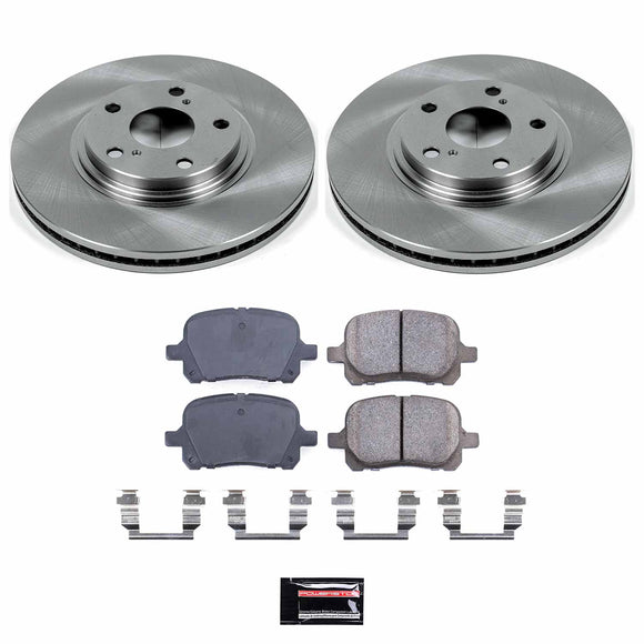 PowerStop OE Stock Replacement Low-Dust Ceramic Brake Pad and Rotor Kit