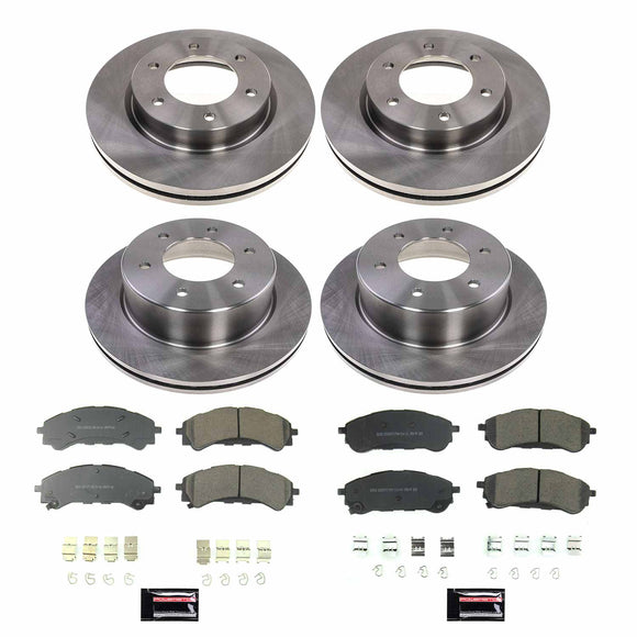 PowerStop OE Stock Replacement Low-Dust Ceramic Brake Pad and Rotor Kit