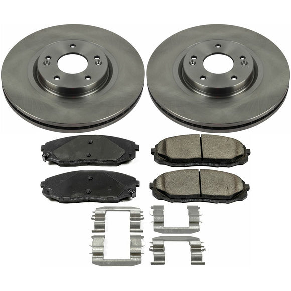 PowerStop OE Stock Replacement Low-Dust Ceramic Brake Pad and Rotor Kit