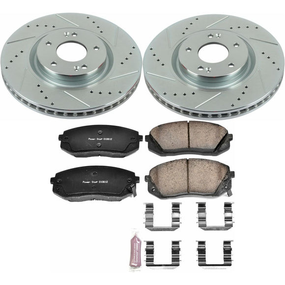 PowerStop Z23 Daily Driver Carbon-Fiber Ceramic Brake Pad and Drilled & Slotted